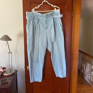 A NEW DAY - LIGHT BLUE PAPERBAG PANTS - SIZE 20